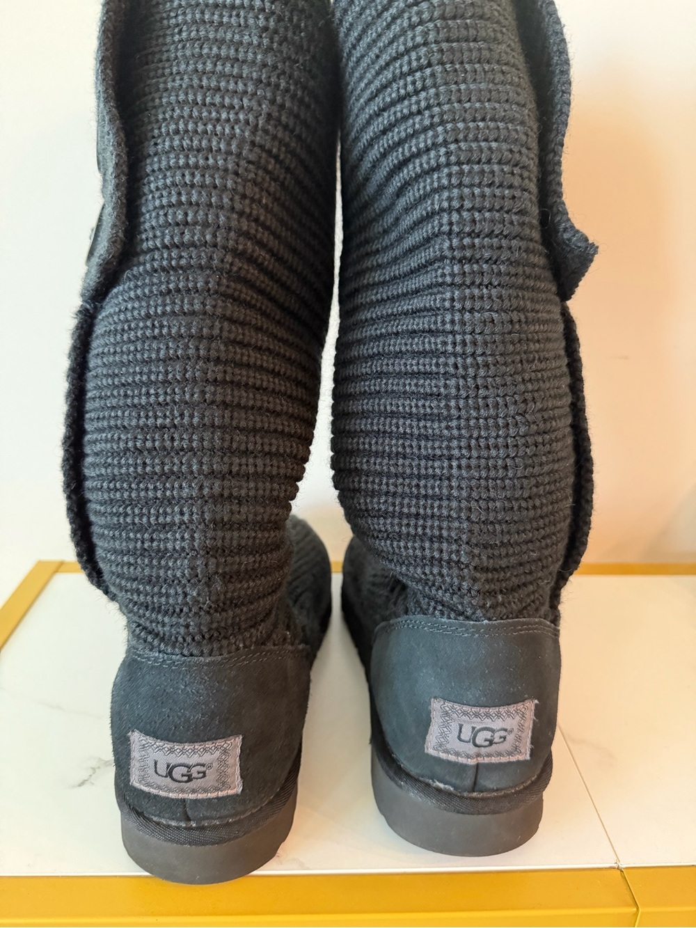 GUC Ugg Size 10 Tall Crotchet Cardy Boots - Picture 3 of 9